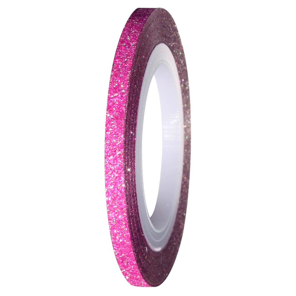 Banda metalica lata cu sclipici Roz Inchis