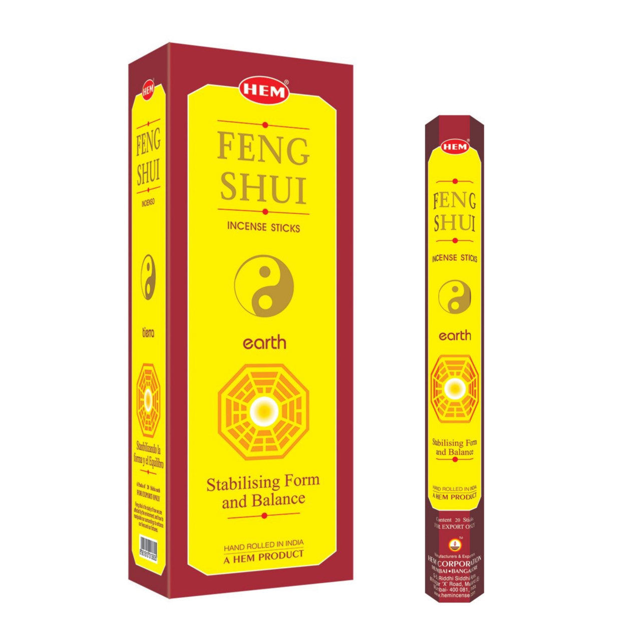 Betisoare parfumate Feng Shui Earth Set 6buc