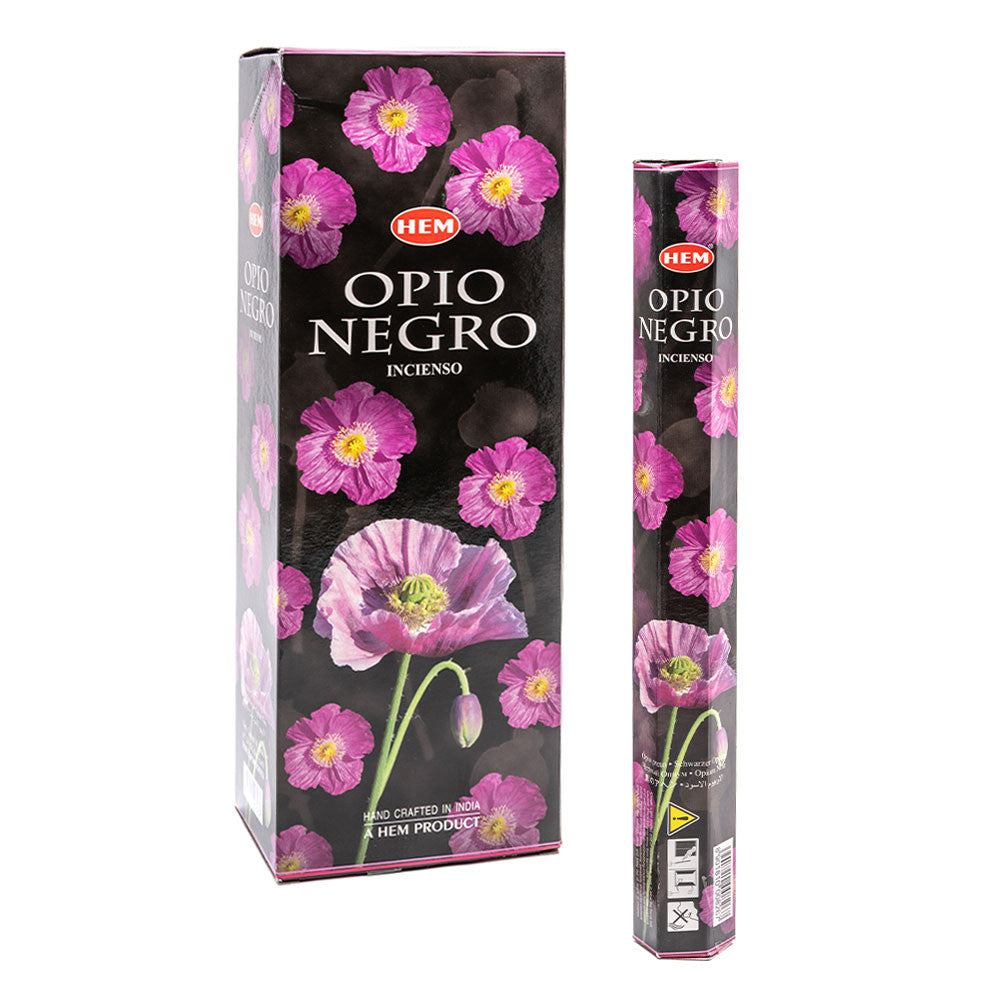 Betisoare parfumate HEM India Black Opium (Opiu Negru) Set 6buc