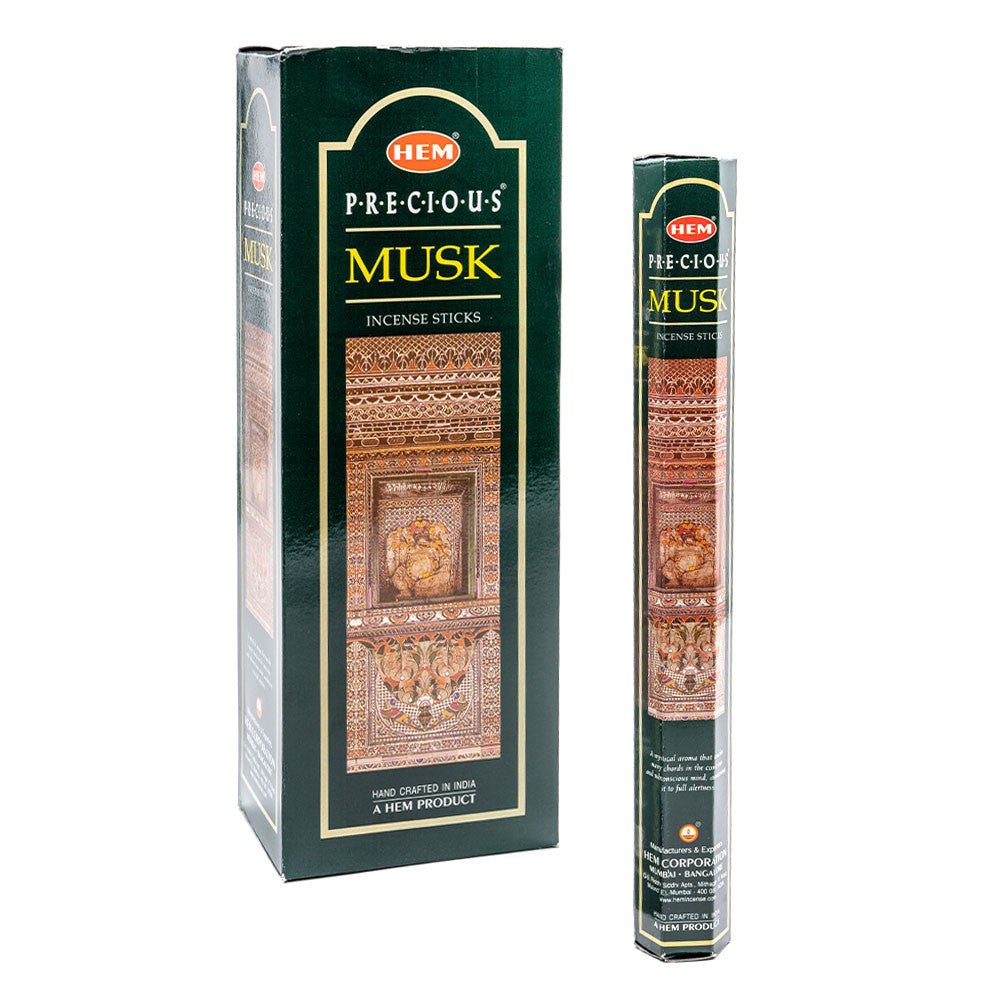 Betisoare parfumate HEM India Precious Musk Set 6buc