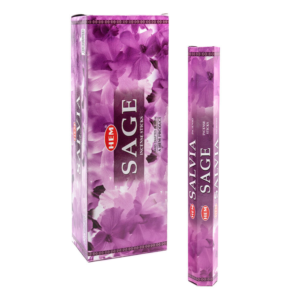 Betisoare parfumate HEM India Sage (Salvie) Set 6buc