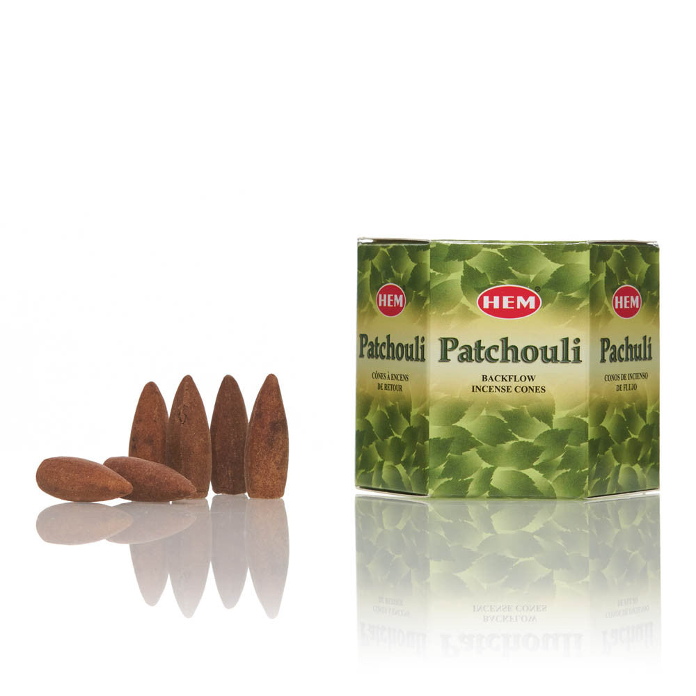 Conuri parfumate backflow Patchouli HEM 40buc