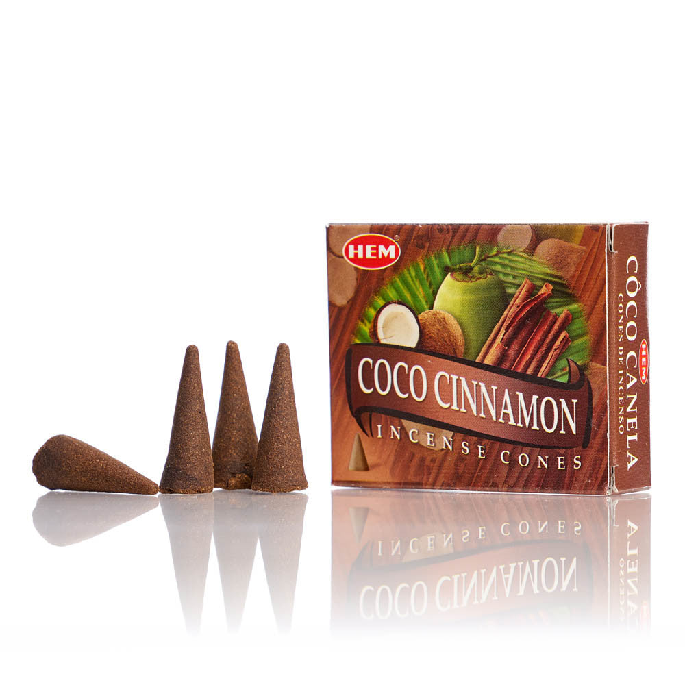 Conuri parfumate HEM Coco Cinnamon 10buc