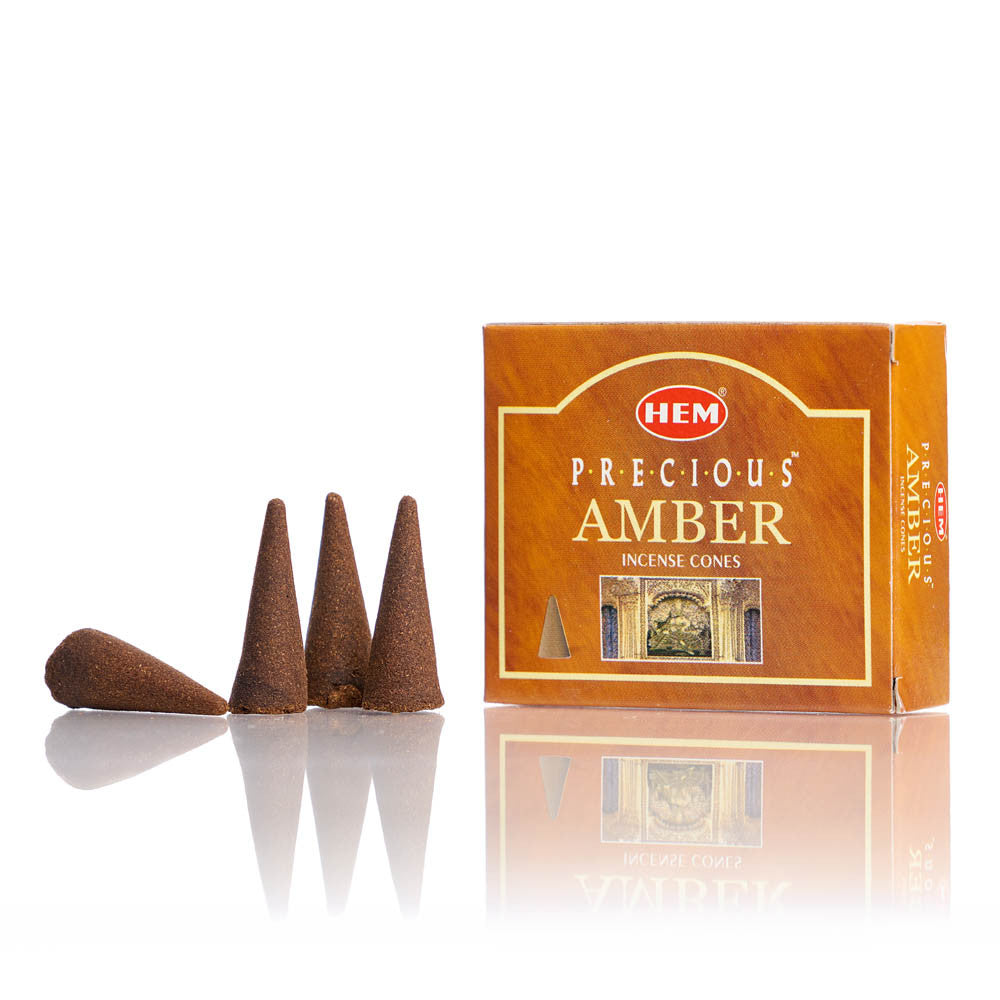 Conuri parfumate HEM Precious Amber 10buc