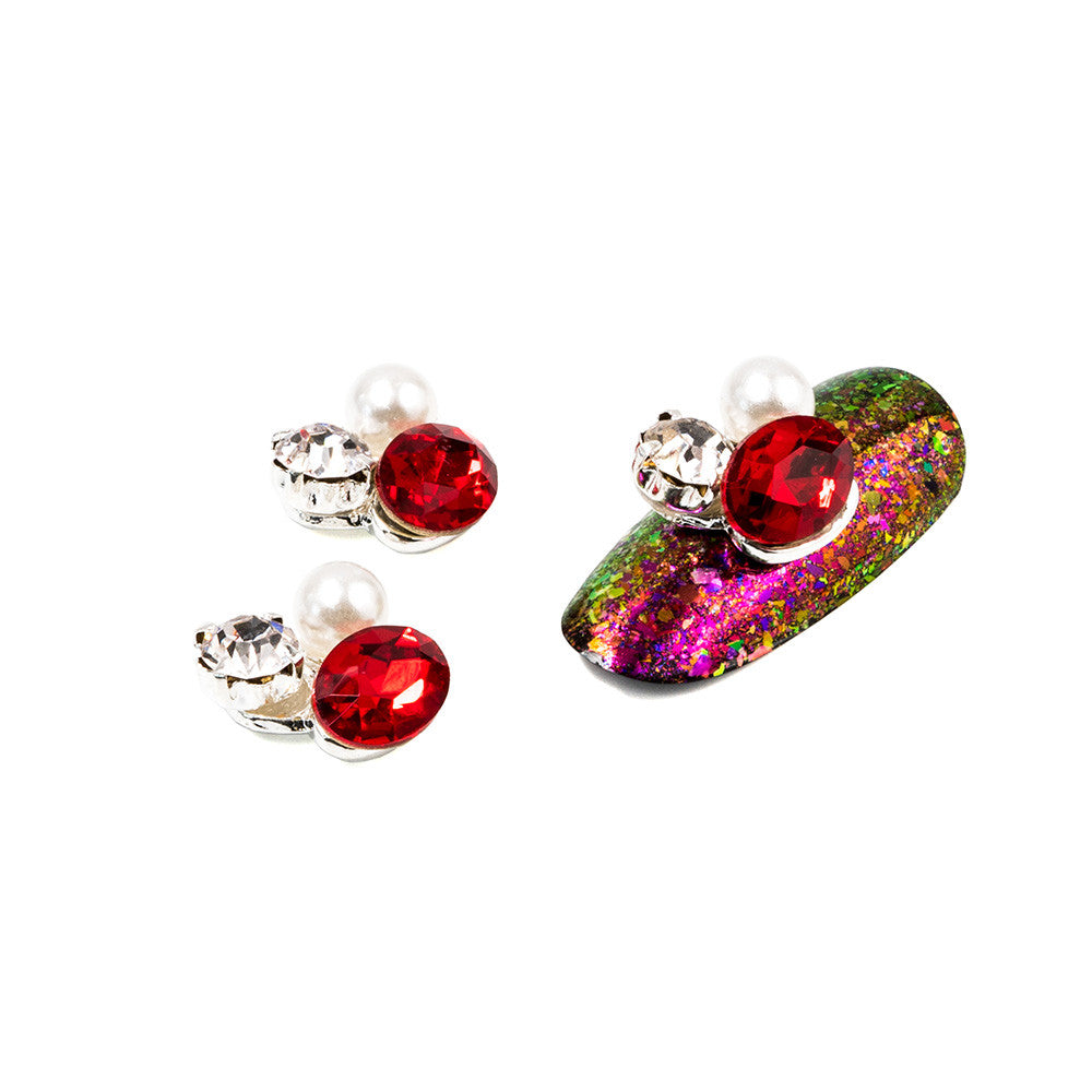 Cristale pentru unghii Red Crystal Nr 83 Set 3 buc