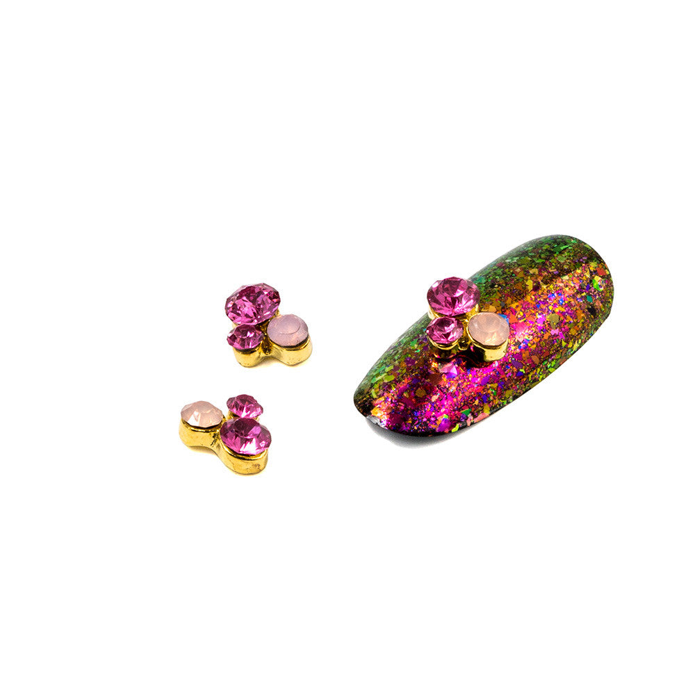 Cristale pentru unghii Roz Nr 62 Set 3 buc