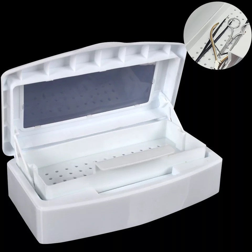 Cutie sterilizare instrumente cu lichid, sterilizator plastic, alb, Oranjollie