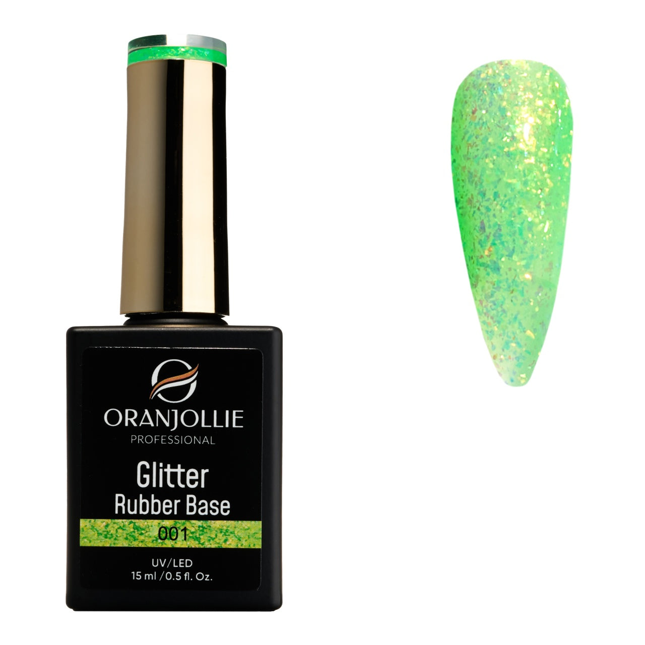 Glitter Rubber Base 001 Oranjollie 15ml