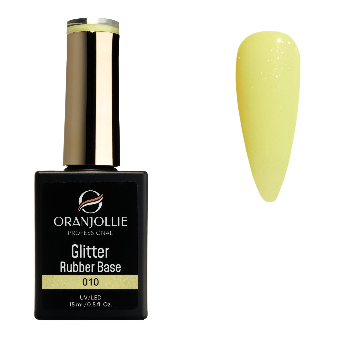 Glitter Rubber Base 010 Oranjollie 15ml