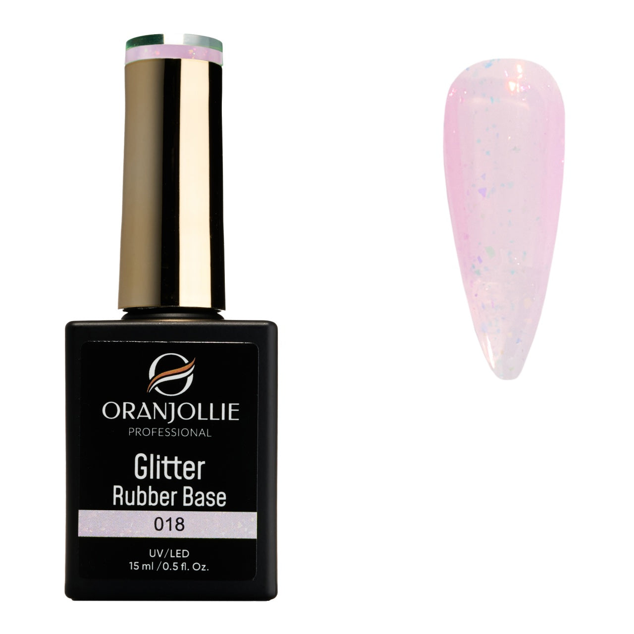 Glitter Rubber Base 018 Oranjollie 15ml