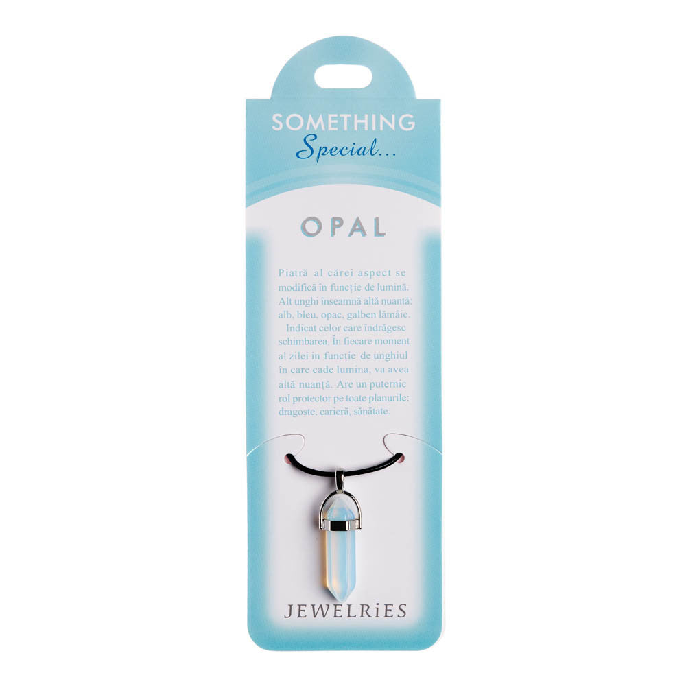 Lant cu pandant piatra semipretioasa hexagonala Opal