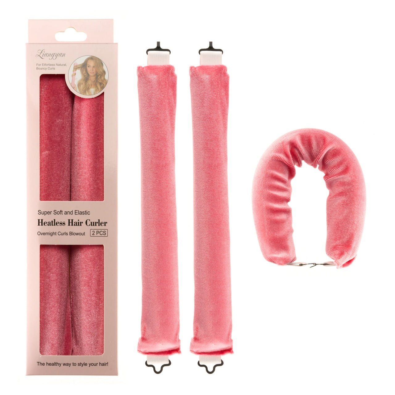 Ondulator par fara caldura 2pcs Oranjollie roz