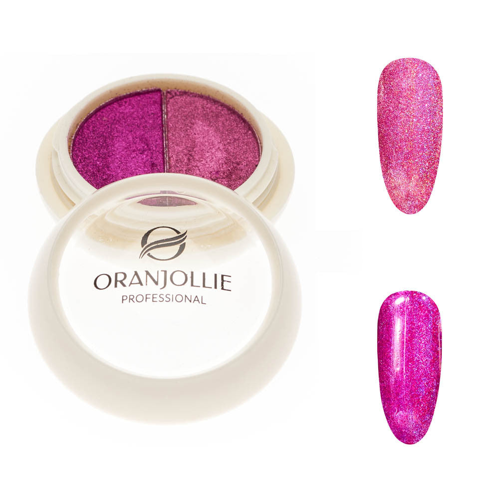 Palette of holographic pigments 005 W56D Oranjollie