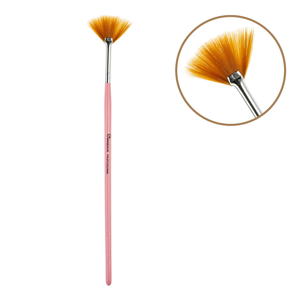 Oranjollie pink fan brush