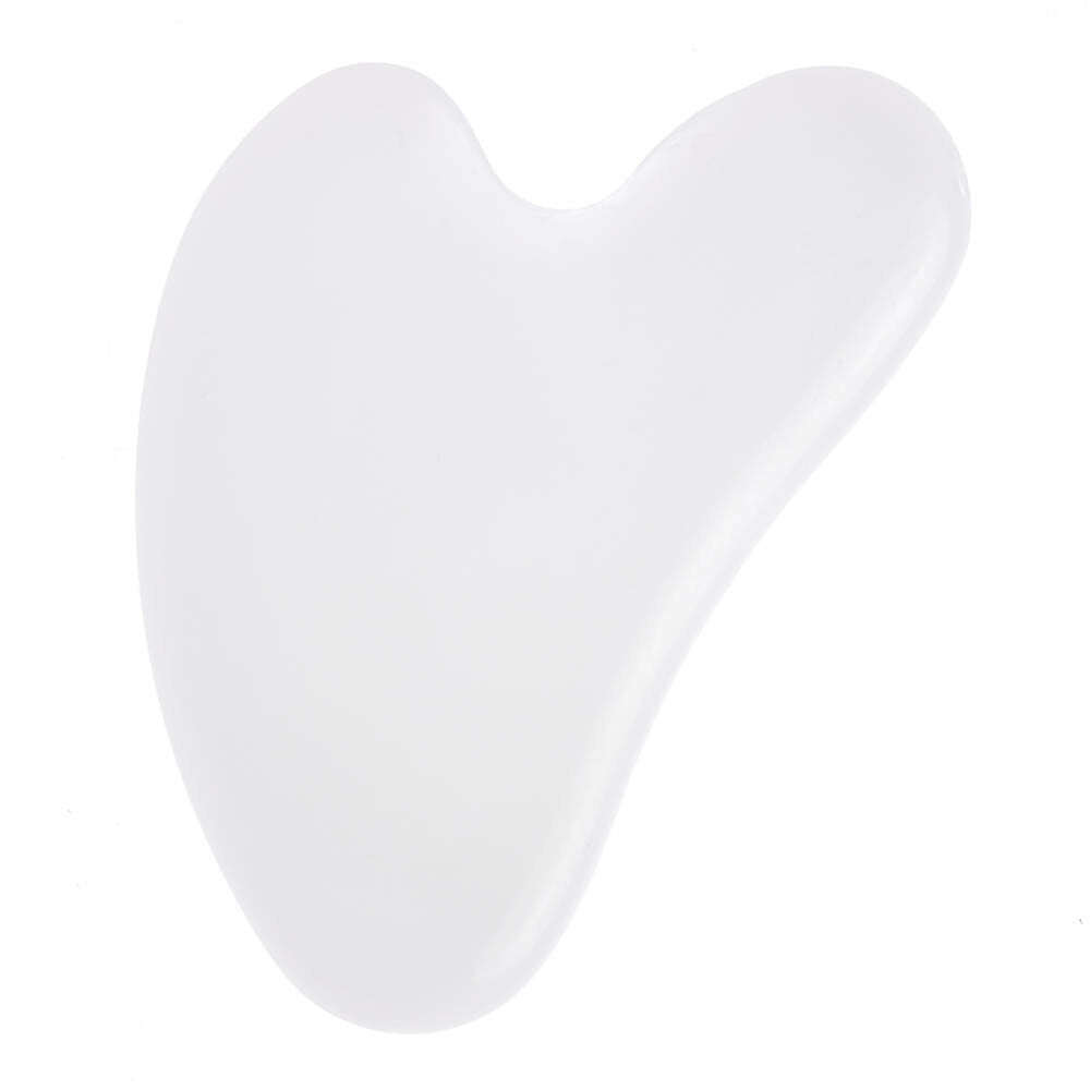 Piatra Gua Sha din Jad Alb pentru masaj 8 cm