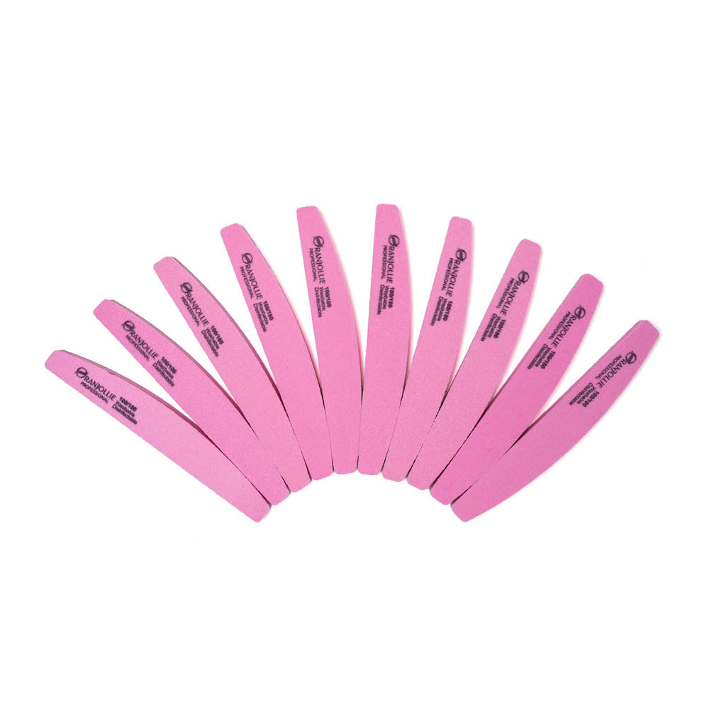 Pila washable roz forma D Oranjollie - set 10 buc