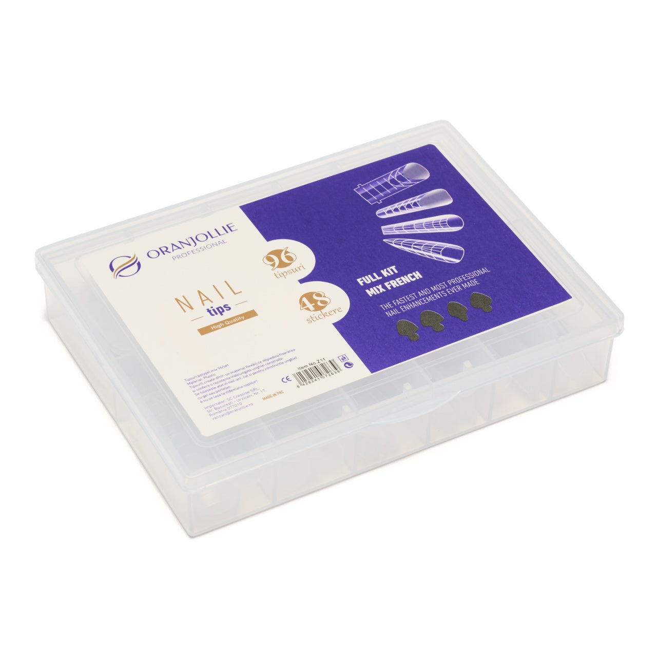 Tipsuri polygel mix 96/set Oranjollie