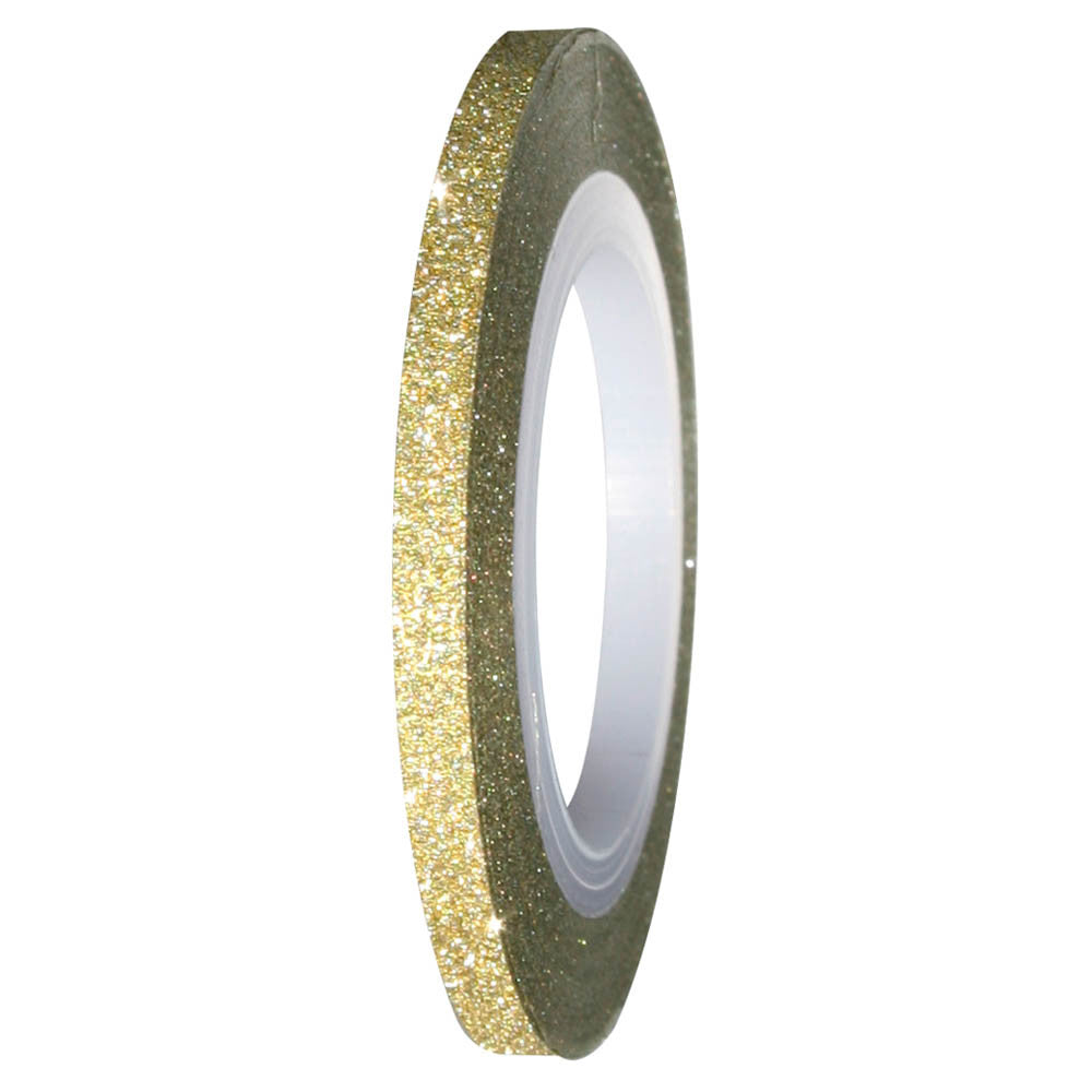 Banda metalica lata cu sclipici Auriu deschis