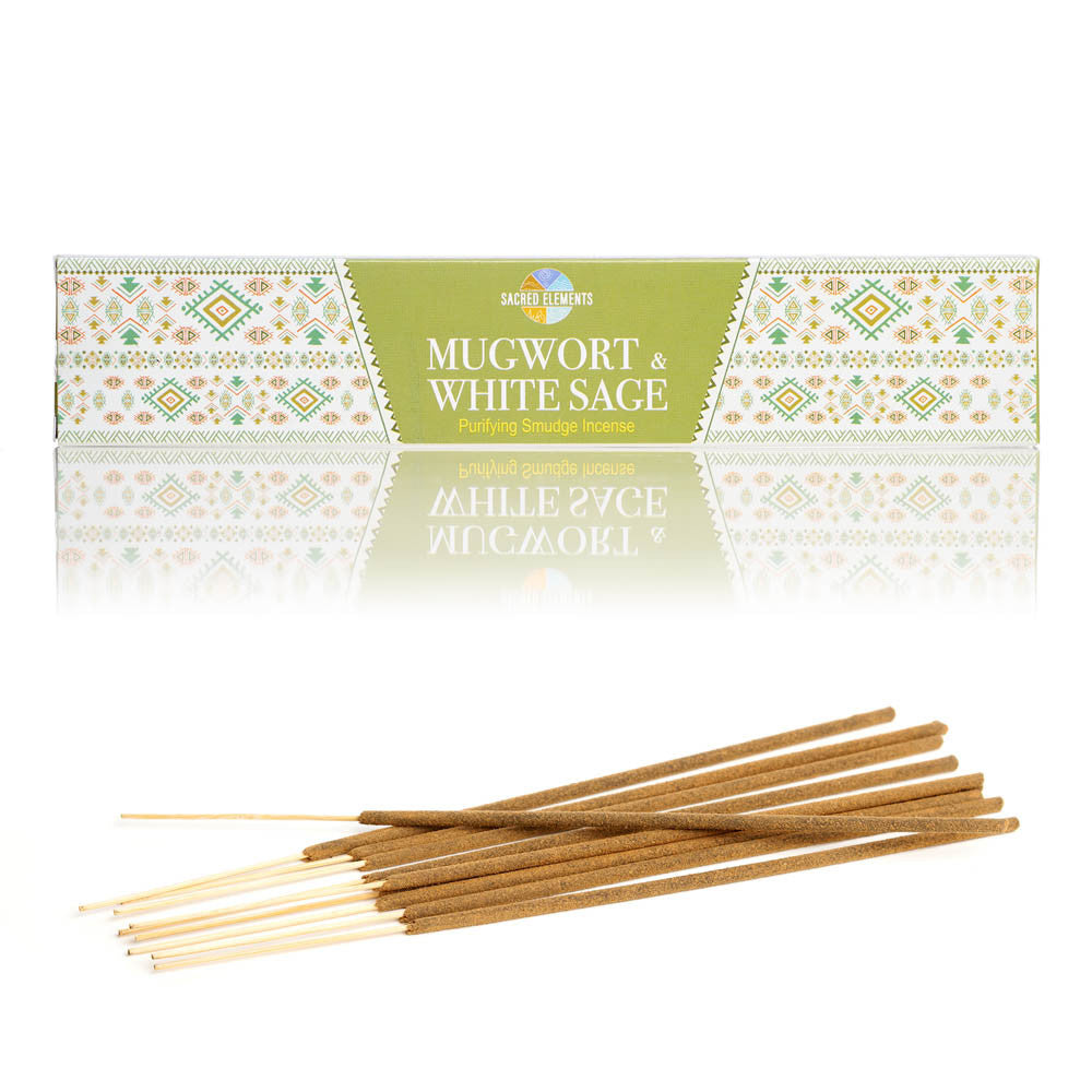 Betisoare parfumate dreptunghi Sacred Elements Mugwort & White Sage 10buc