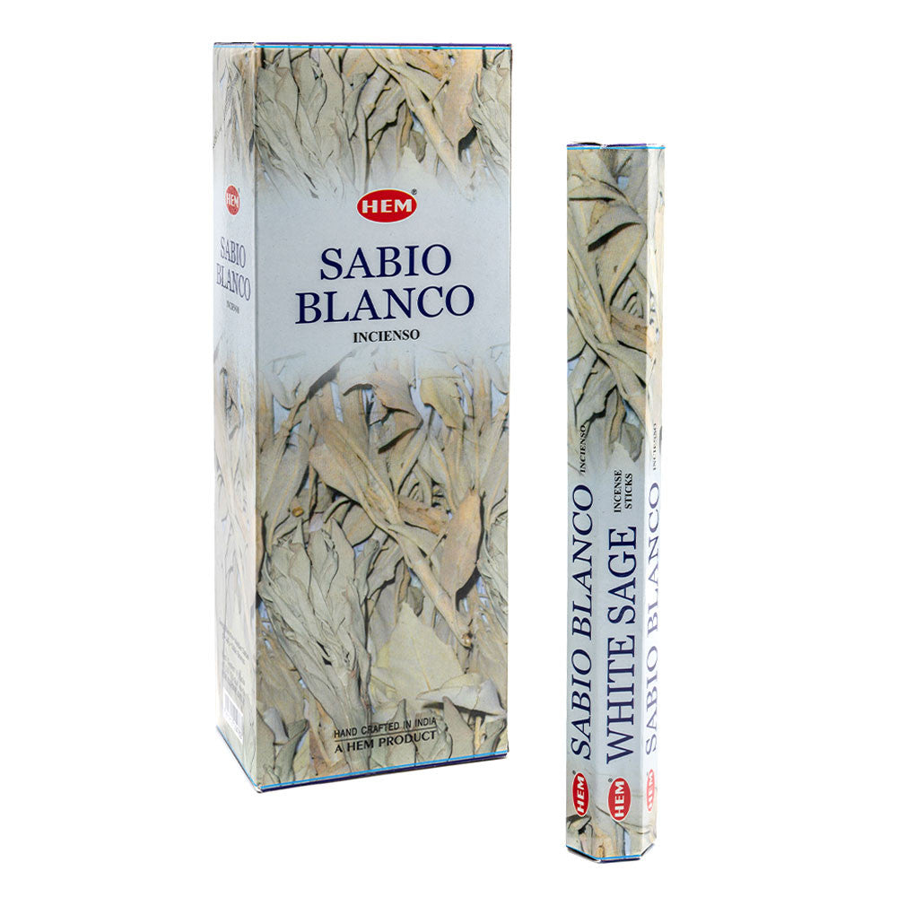 Betisoare parfumate HEM India White Sage ( Salvie Alba) Set 6buc