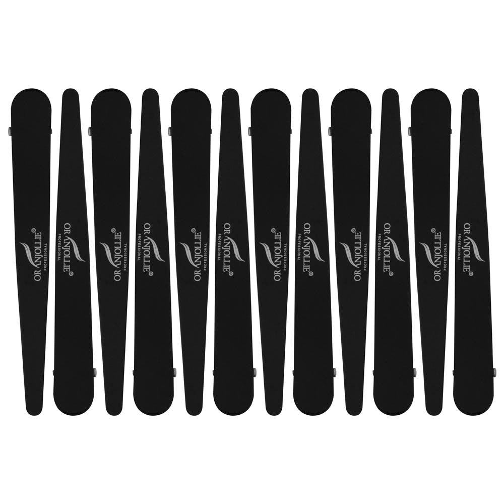 Clips Oranjollie negru silicon 12 la set