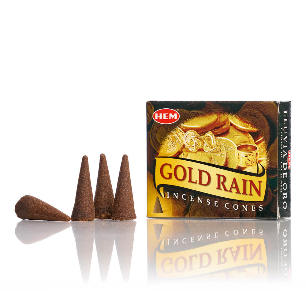 Conuri parfumate HEM Gold Rain 10buc