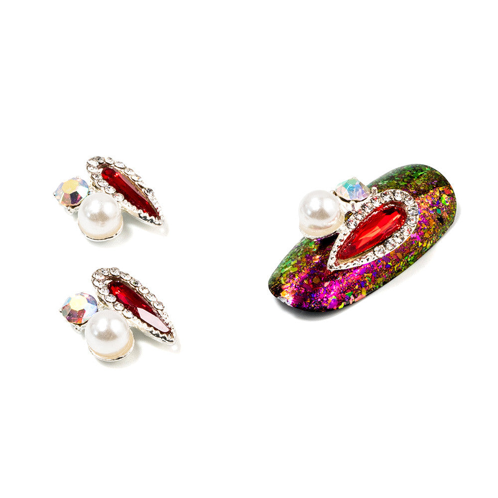 Cristale pentru unghii Red Crystal Nr 84 Set 3 buc