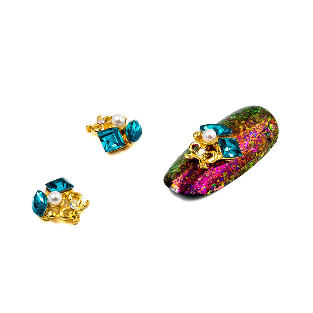 Cristale pentru unghii Turquoise Crystal Nr 76 Set 3 buc