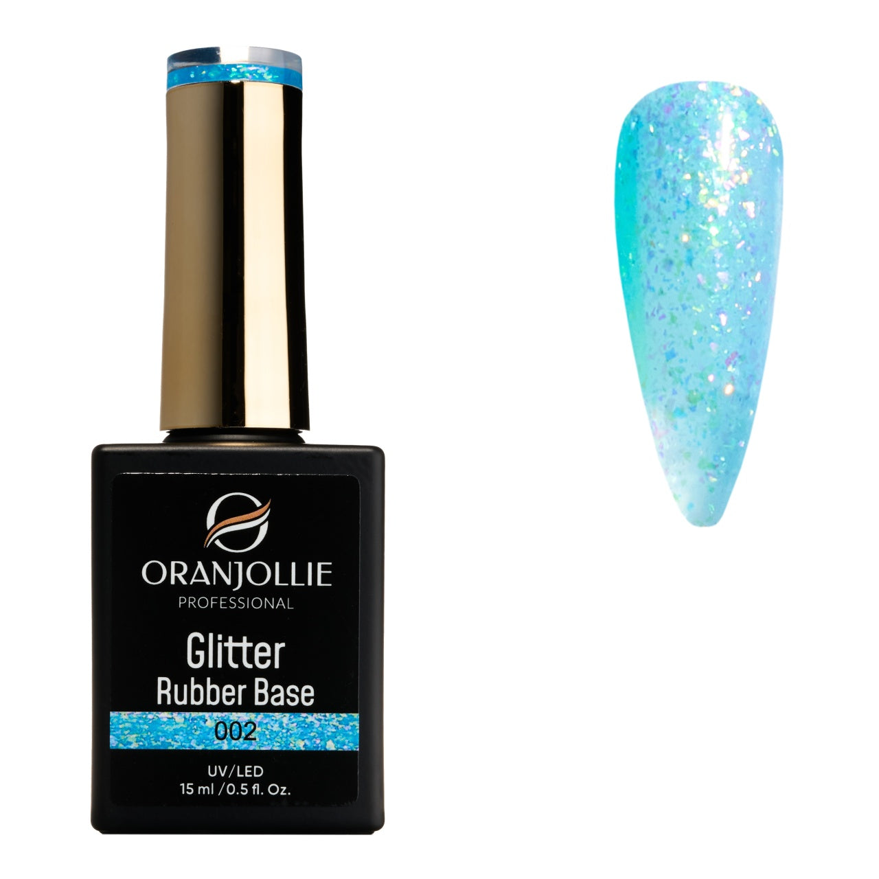 Glitter Rubber Base 002 Oranjollie 15ml