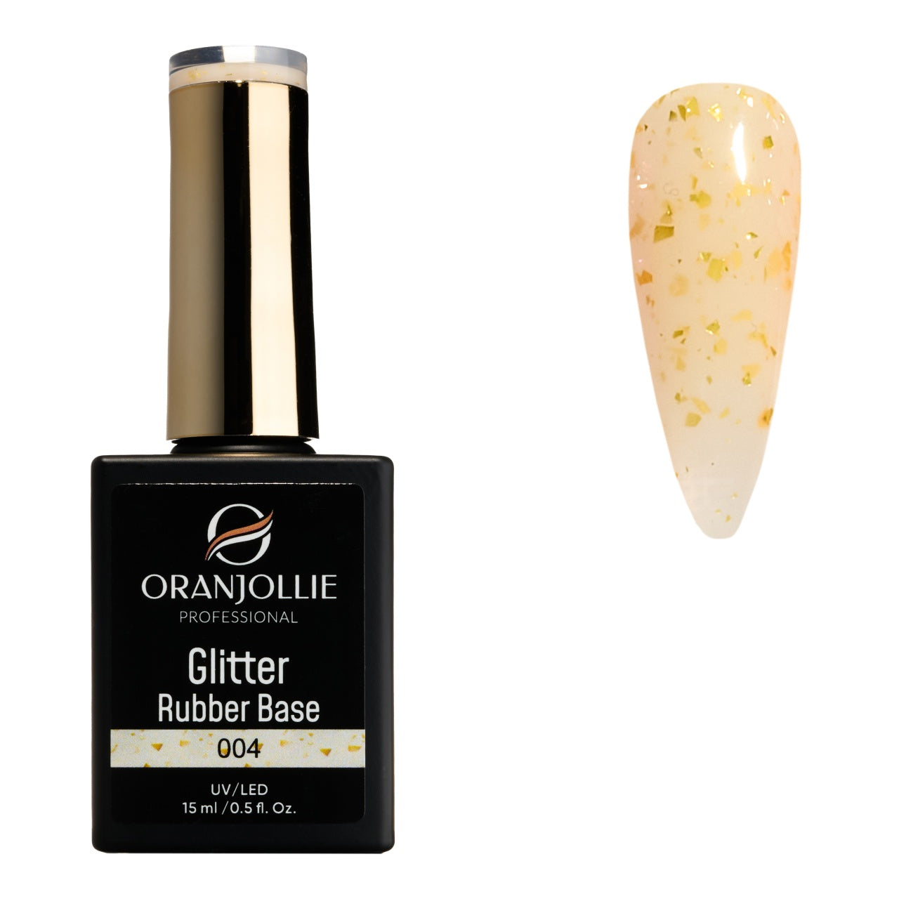 Glitter Rubber Base 004 Oranjollie 15ml