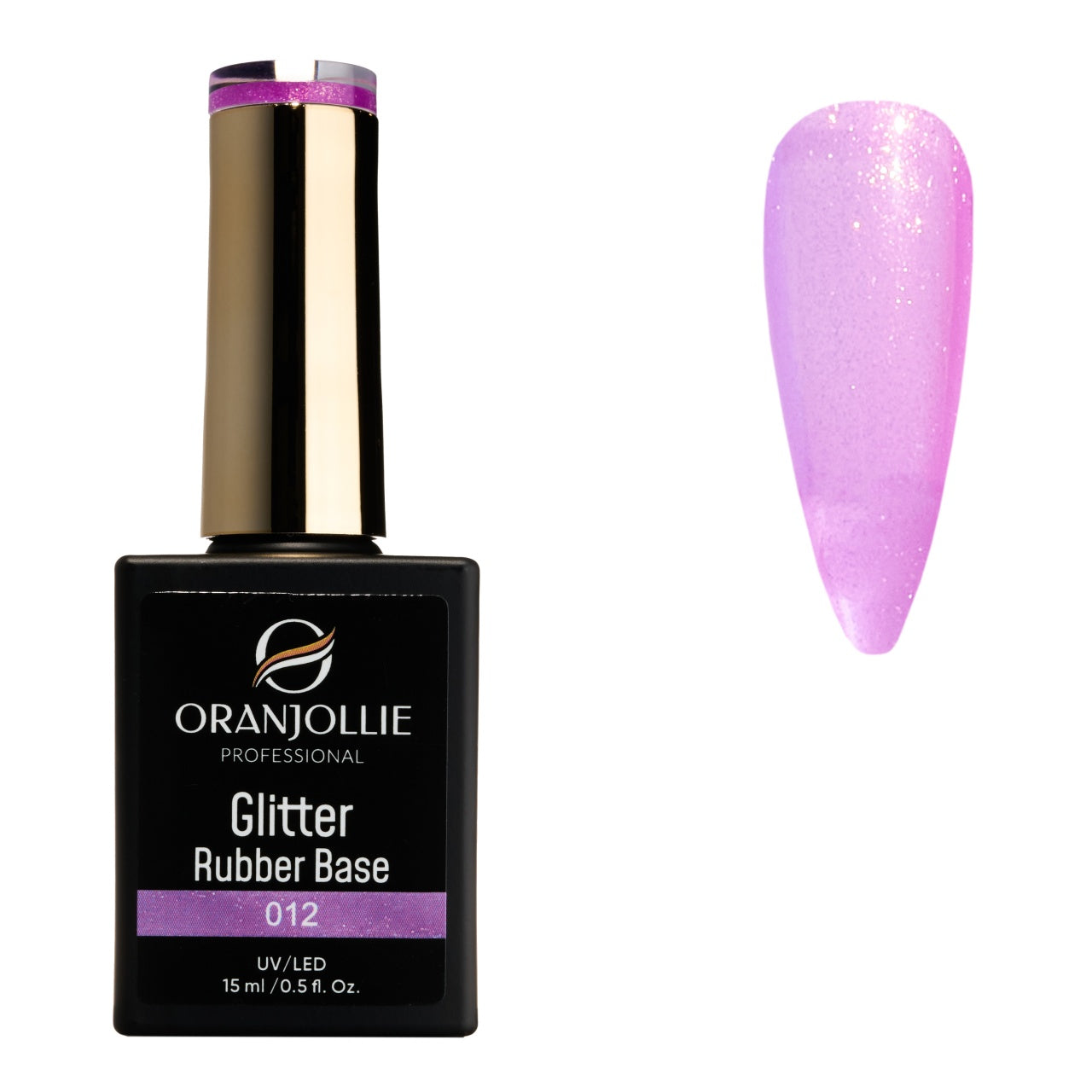 Glitter Rubber Base 012 Oranjollie 15ml