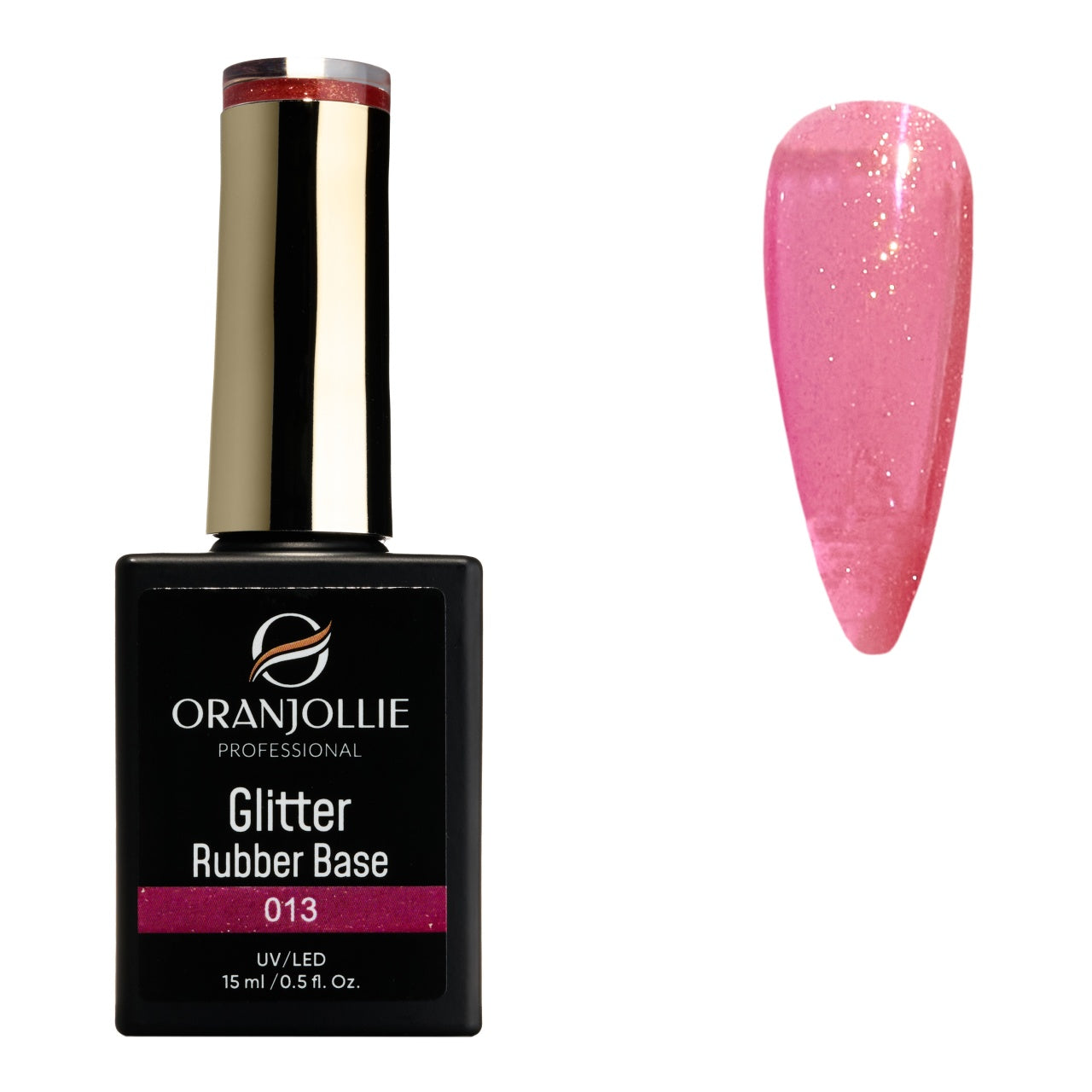 Glitter Rubber Base 013 Oranjollie 15ml