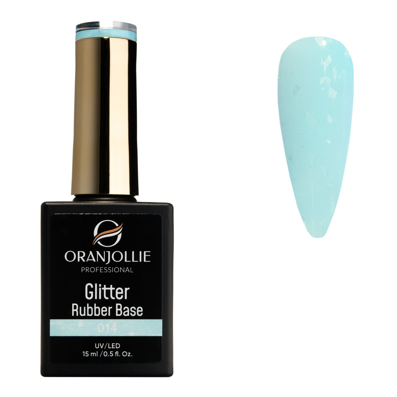 Glitter Rubber Base 014 Oranjollie 15ml