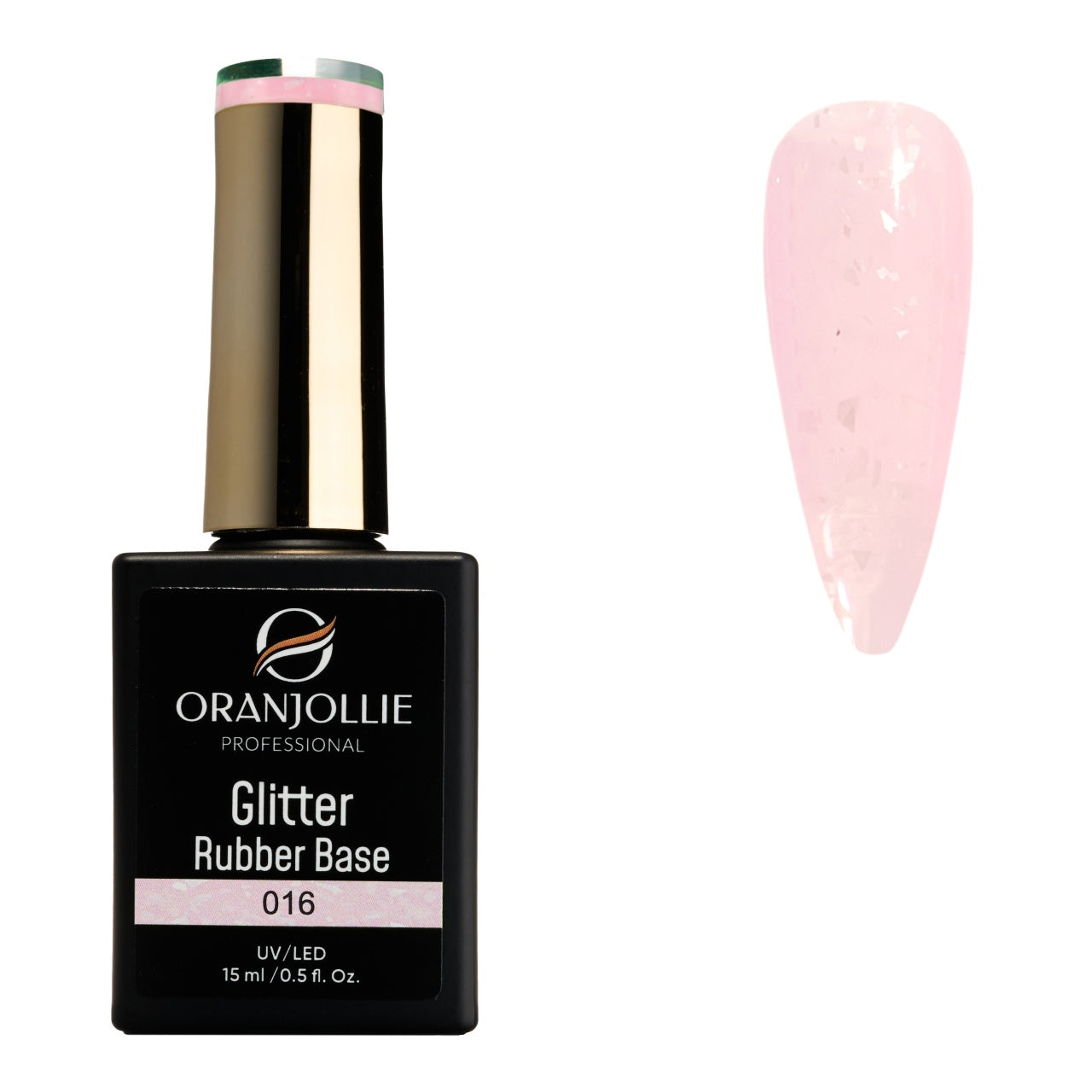 Glitter Rubber Base 016 Oranjollie 15ml