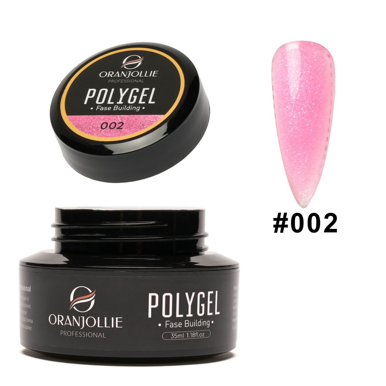 Polygel glitter 002 35g Oranjollie