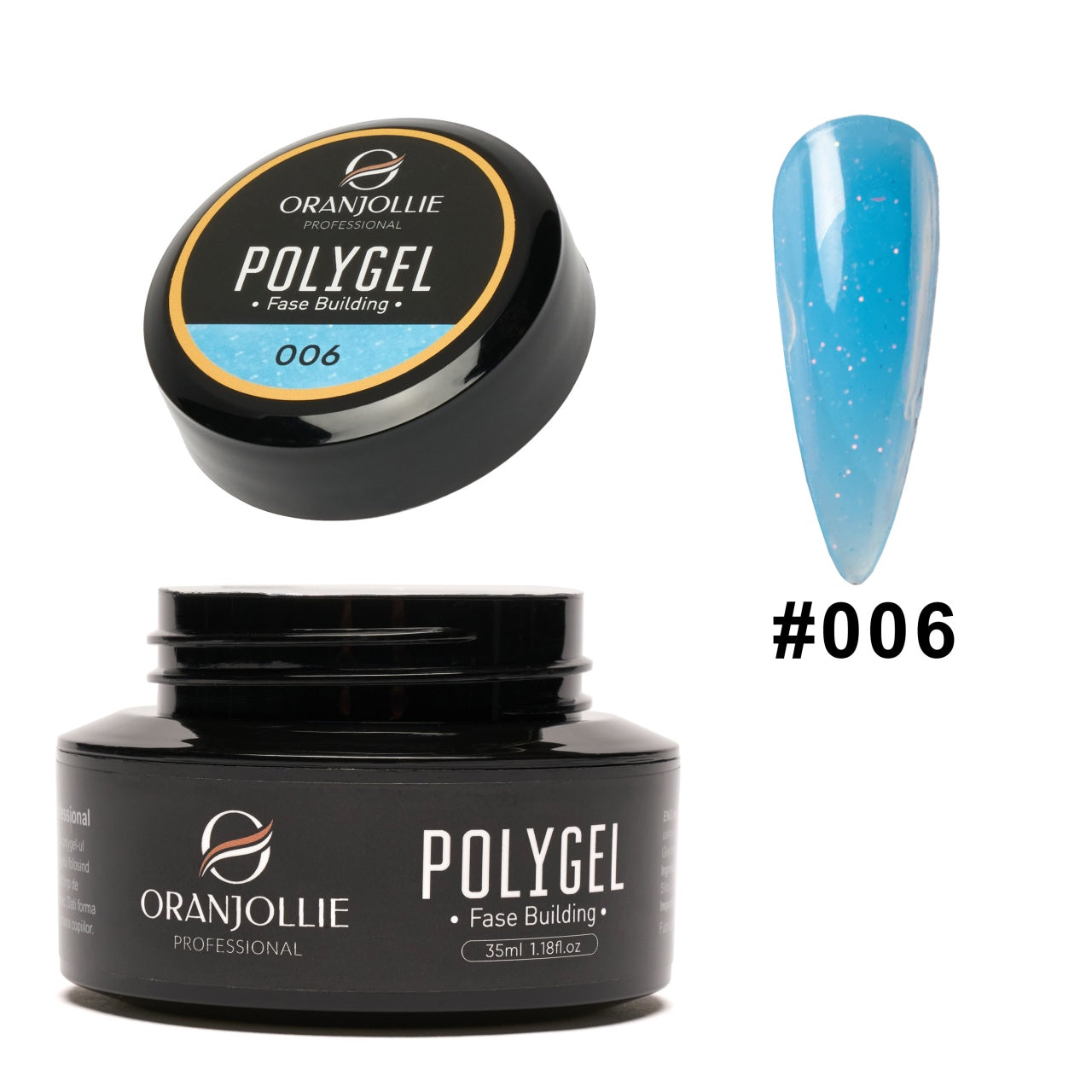 Polygel glitter 006 35g Oranjollie