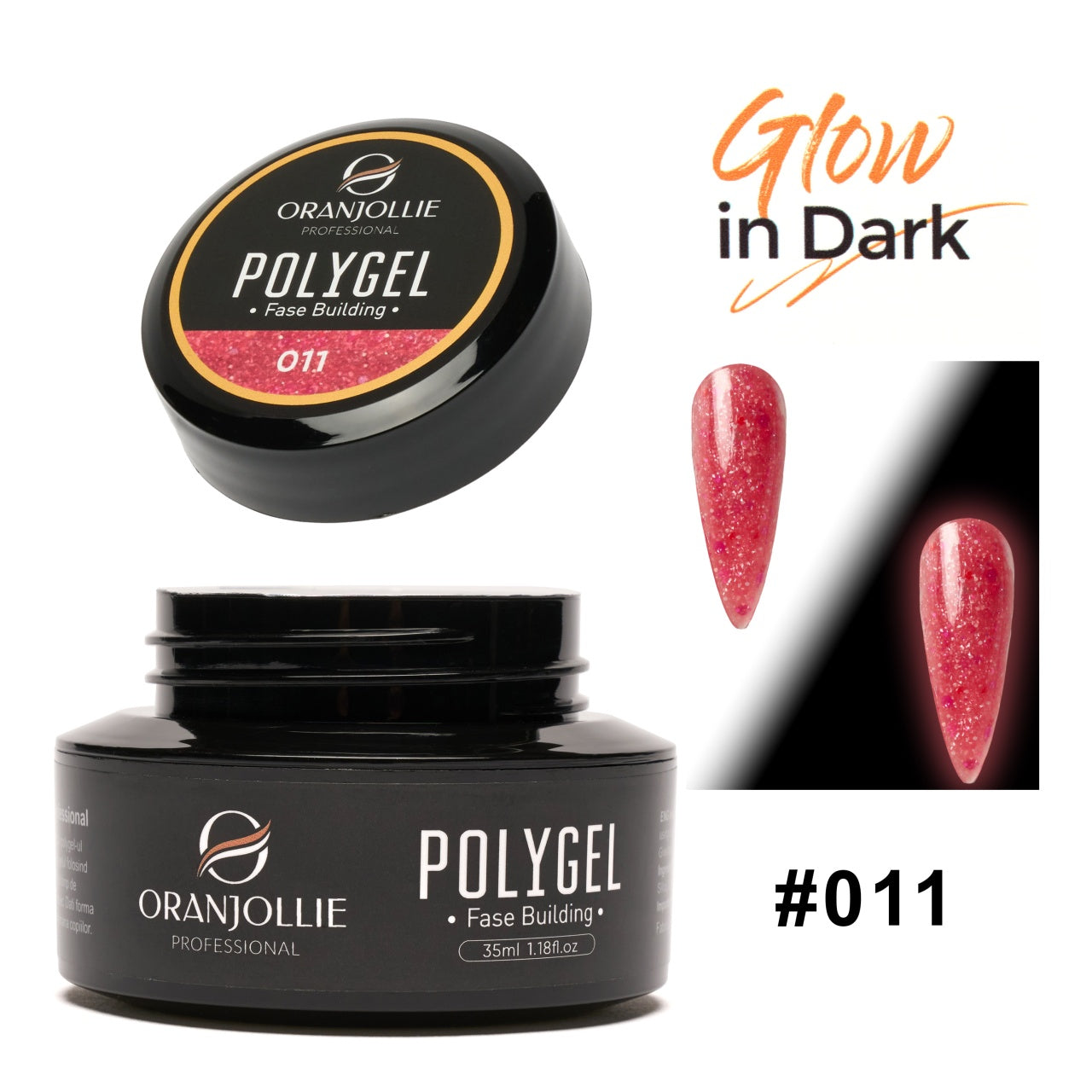 Polygel glitter 011 35g Oranjollie