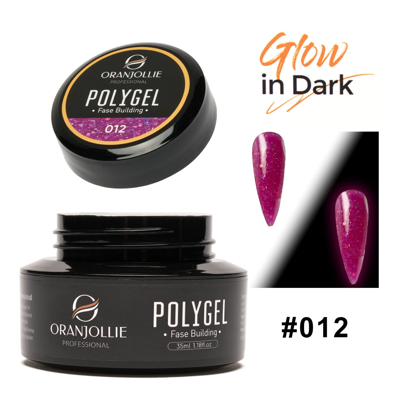 Polygel glitter 012 35g Oranjollie