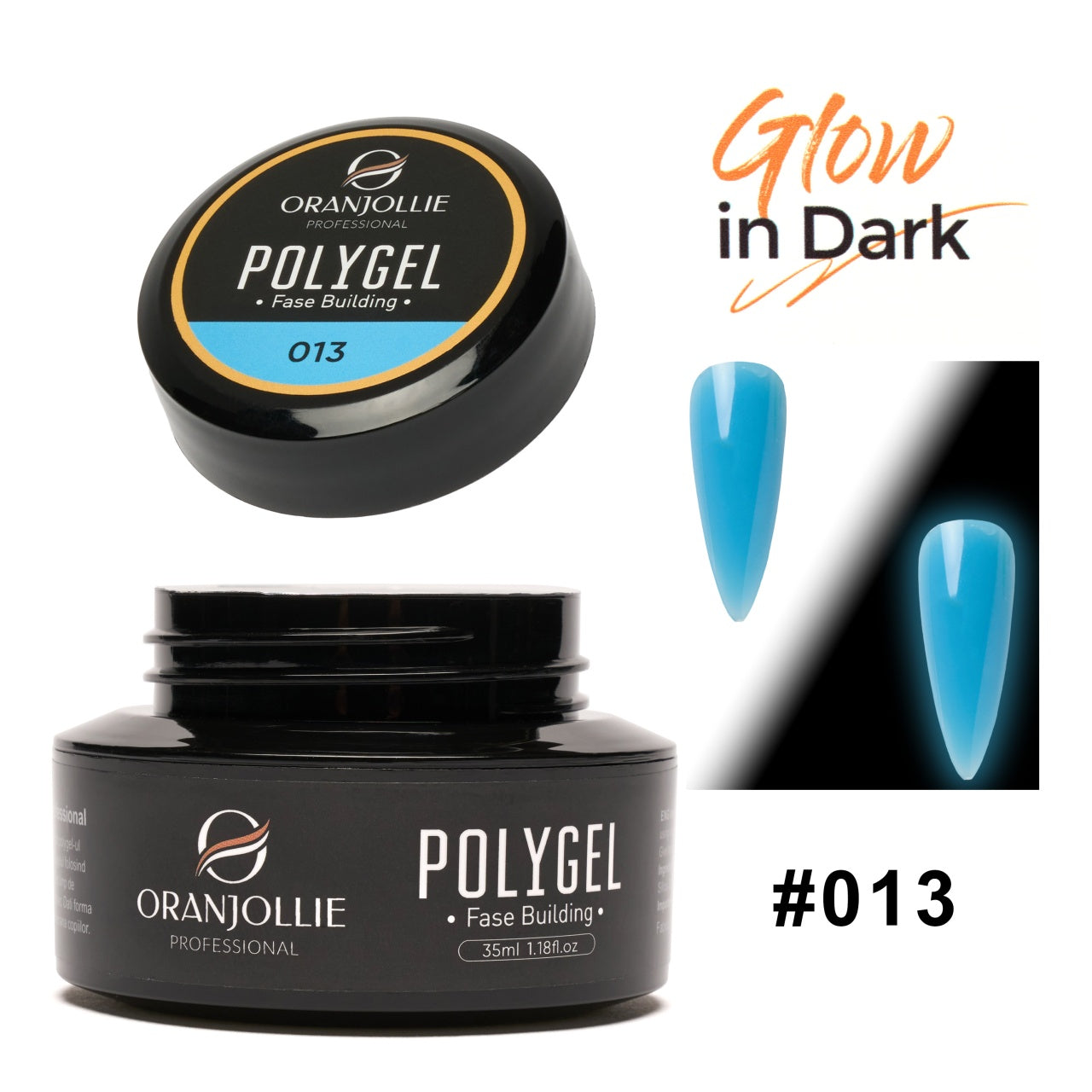 Polygel glitter 013 35g Oranjollie