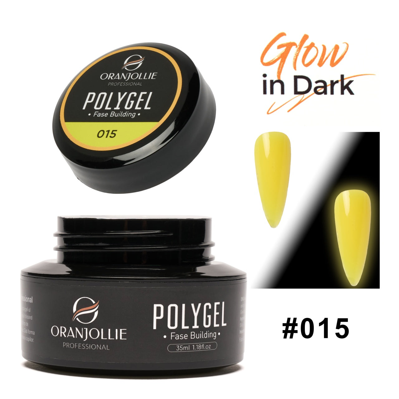 Polygel glitter 015 35g Oranjollie