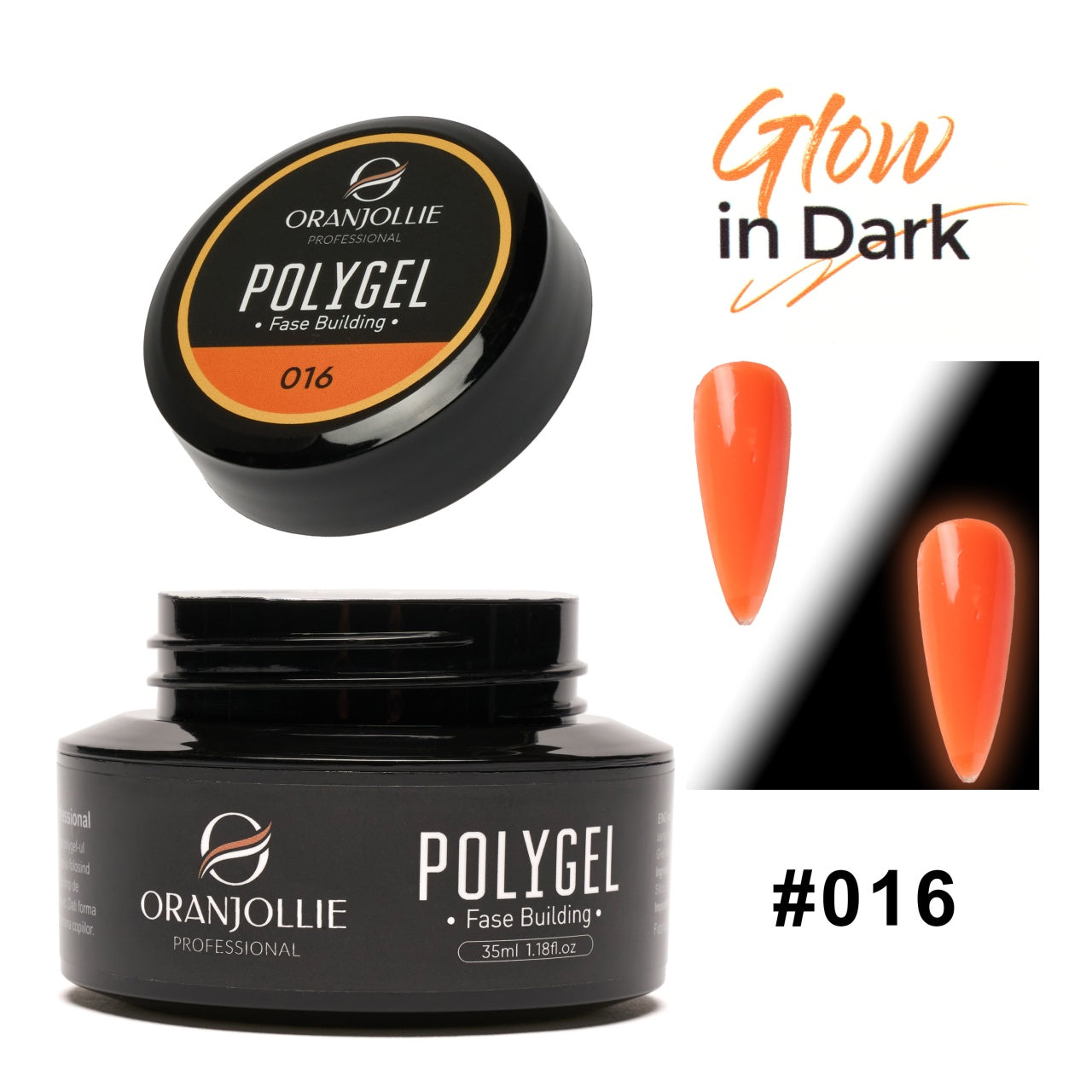 Polygel glitter 016 35g Oranjollie
