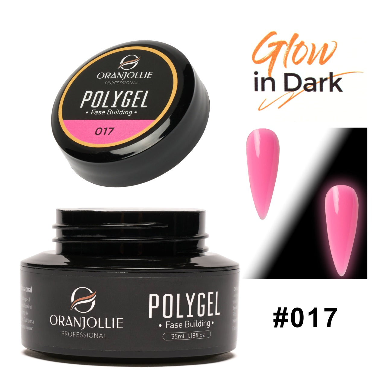 Polygel glitter 017 35g Oranjollie