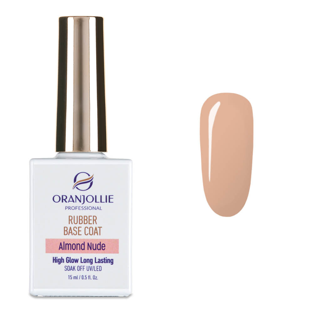 Rubber Base Coat Almond Nude 15 ml Oranjollie