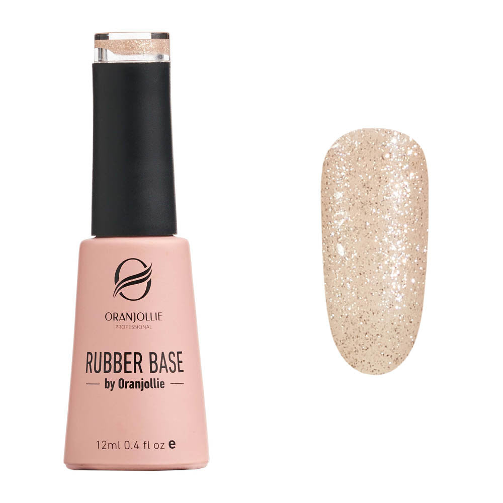 Rubber Base Glitter Gel Color Nr. 24 Oranjollie