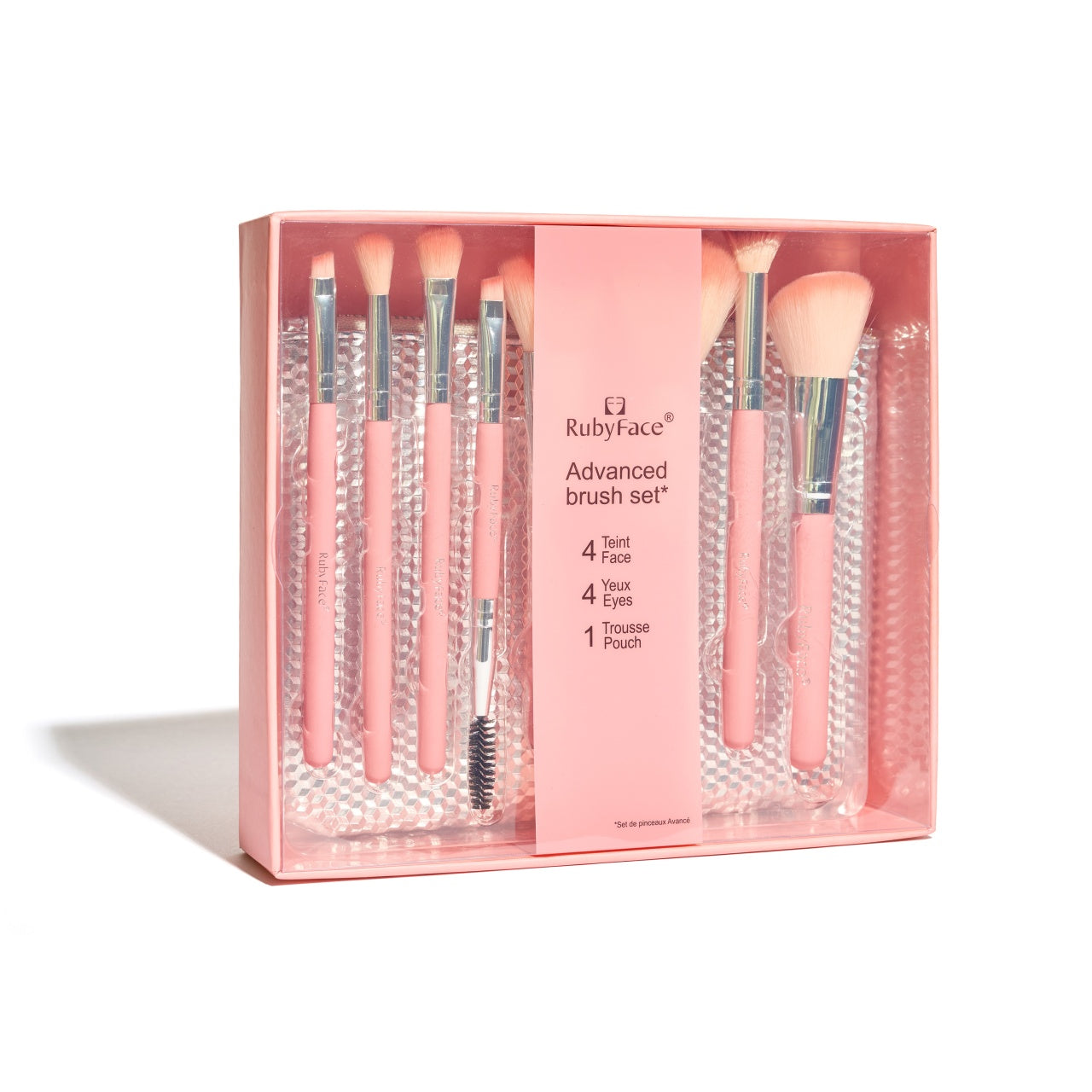 Set 8 pensule make-up+portfard Oranjollie